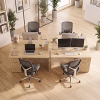 HOMCOM Escritorio Reversible 120 cm con Cajón Armario Balda Ajustable y Tablero Grueso para Espacios Pequeños Oficina Roble(m-9)