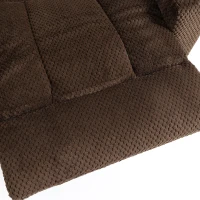 HOMCOM Sillón Relax Reclinable Eléctrico Levanta Personas Mayores con Masaje Calor Portavasos Mando Bolsillos Marrón Oscuro(m-11)