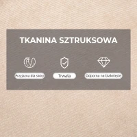 HOMCOM Fotel tapicerowany z podnóżkiem, fotel relaksacyjny z funkcją leżanki, fotel tapicerowany, poduszki, fotel telewizyjny, 68 x 91,5 x 88 cm, kolor beżowy(m-5)