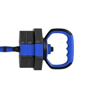 SPORTNOW Set Pesi da Palestra 6 in 1 da 20kg Totali in Plastica e Sabbia, Bilanciere e Supporto per Flessioni, Blu(m-10)