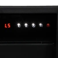 HOMCOM Camino Elettrico da Terra/Incasso con Cornice per TV 38'', 1800W, Effetto Fiamma 3D, Funzione Memory, Bianco(m-13)