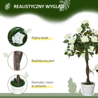 Sztuczne róże 90 cm, roślina do salonu, dekoracja wnętrz(m-4)