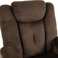 HOMCOM Cadeirão Relax Reclinável Elétrico Elevatório para Idosos com Massagem, Calor e Porta-copos Castanho Escuro(m-14)