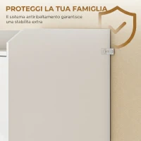 HOMCOM Mobile Bagno Alto Stretto 170cm, Scomparto Aperto, Ripiano Regolabile, per Lavanderia, Moderno, Bianco(m-8)