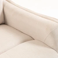 HOMCOM Poltrona Relax Reclinável Elétrica Elevatória com 2 Pontos de Massagem, Assento com Molas e Apoio para os Pés, Chenille Creme(m-13)
