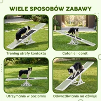 Huśtawka dla psa, drewniana, do agility, zabawka dla dużych psów(m-6)