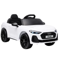 AIYAPLAY Macchina Elettrica per Bambini 12V Audi A5L con Telecomando, Batteria al Litio, 2 Motori, Telecomando, Bianco(m-1)