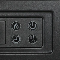 HOMCOM Camino Elettrico da Terra 1800W con Effetto Fiamma, Telecomando, Timer e Temperatura Regolabile, Marrone(m-10)