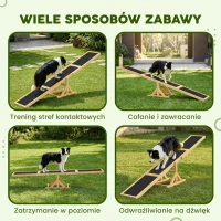 Huśtawka dla psa, drewniana, do agility, zabawka dla dużych psów(m-6)