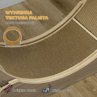 Biegacz dla kotów, 91 cm, z hamulcem, orzechowy(m-7)