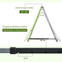 Rebounder do bejsbola Bramka odbijająca Rama z siatką Siatka treningowa składana metal zielony(m-4)