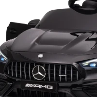 AIYAPLAY Macchina Elettrica per Bambini 12V Mercedes-AMG, Auto Elettrica per Bambini, 2 Motori, Telecomando, Nero(m-11)