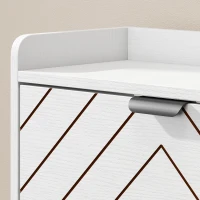 HOMCOM Zapatero Estrecho con 4 Cajones Abatibles y Divisores Ajustables para 8-16 Pares Blanco(m-10)