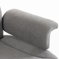 HOMCOM 250 kg Big and Tall Massage Office Chair with Heat, High Back, Height Adjustable Linen Executive Desk Chair, Grey(m-11)