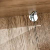 HOMCOM Mobiletto Salvaspazio per Bagno in Legno, Mobile da Bagno con 2 Armadietti e Ripiani Regolabili, Design a Colonna, 30x24x170 cm, Grigio e Rovere(m-8)