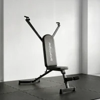 SPORTNOW Panca Pesi Regolabile con Bande di Resistenza, Pieghevole Inclinata/Declinata/Piana con Estensione Gambe(m-14)