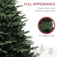 HOMCOM 7ft Artificial Spruce Christmas Tree - Green(m-6)