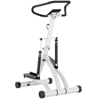 SPORTNOW STEPPER mit 12 Widerstandsstufen, LCD-Anzeige, 2 Rollen, 80 cm  x 61 cm x 134 cm, Weiß + Schwarz