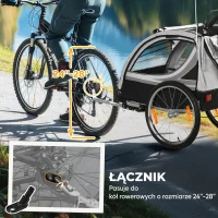2 w 1 Przyczepka dziecięca, składana, z odczepianym kołem(m-7)