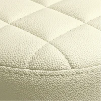 HOMCOM Sgabello Bar in Pelle PU con Altezza Regolabile, Seduta Morbida Spessa, Girevole a 360°, per Penisola, Bianco(m-10)