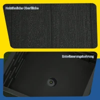 Outsunny 3-in-1 Sonnenschirm-Ständer, Beistelltisch, Blumenkasten, bis 80 kg Sand, wetterfest, Schwarz(m-8)