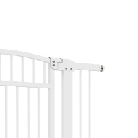 PawHut Cancelletto di Sicurezza per Cani Estensibile 76-104cm, Alto 106cm, Cancellino Cani Taglia Grande, Bianco(m-13)