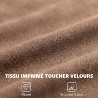 HOMCOM Fauteuil Bureau Massant Vibrant et Chauffant, Chaise Bureau Ergonomique en Velours Imprimé, Dossier Inclinable, Marron(m-7)