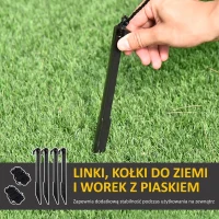 HOMCOM Halloween samopompujący upiór duch halloweenowa dekoracja z podświetleniem LED(m-7)