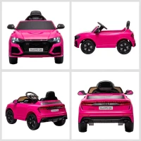 HOMCOM Macchina Elettrica per Bambini 3-5 Anni 6V Audi RS Q8 Autentica, 1.5-3km/h, con Telecomando e Musica, Rosa(m-8)