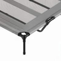 PawHut Cama Elevada para Cães Grandes com Malha Respirável e Saco 122x92x23 cm Preta(m-14)