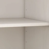 HOMCOM Mobile Porta Stampante con Ruote a Freno, Multiuso per Ufficio e Studio, 80x40x68 cm, Bianco Effetto Legno(m-10)