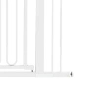 PawHut Cancelletto di Sicurezza per Cani Estensibile 76-104cm, Alto 104cm, Cancellino Cani Taglia Grande, Bianco(m-12)