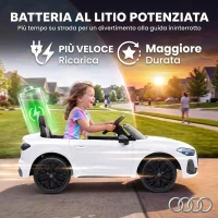 AIYAPLAY Macchina Elettrica per Bambini 12V Audi A5L con Telecomando, Batteria al Litio, 2 Motori, Telecomando, Bianco(m-5)