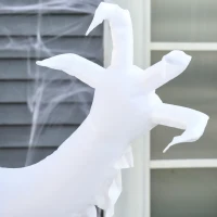 HOMCOM Halloween samopompujący upiór duch halloweenowa dekoracja z podświetleniem LED(m-9)