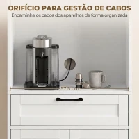 HOMCOM Armário Despenseiro de Cozinha 170 cm com Prateleiras Ajustáveis, Prateleira Aberta e Gaveta(m-6)