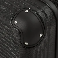 HOMCOM Valigia Rigida Media 68L, Bagaglio Espandibile ABS con 4 Ruote Girevoli, Angoli Protettivi, 66x43x27 cm, Nero(m-12)