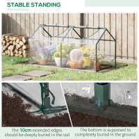 Outsunny Mini Greenhouse Portable Flower Planter Vegetable Grow House for Garden with Zipped Windows, 120 x 60 x 60 cm, Clear(m-5)