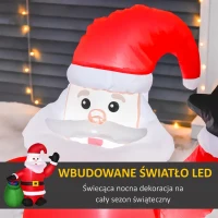 HOMCOM DMUCHANY MIKOŁAJ POMPOWANY ŚWIECĄCY LED(m-4)