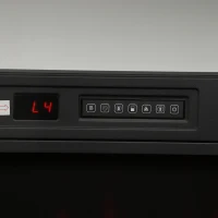 HOMCOM Lareira Elétrica de Encastrar ou Independente 750/1500W, 3 Lados, 12 Cores de Chama 3D, Termóstato, Telecomando, Preta(m-10)