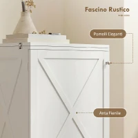 HOMCOM Mobile per Macchina da Cucire Pieghevole con 2 Contenitori, Mensola Inferiore, 18 Pioli per Bobine, Ruote, Bianco(m-8)