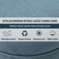 HOMCOM Nowoczesny Fotel Skandynawski z Poduszką Wygodny Fotel Wypoczynkowy Lniany do Biura, Hotelu i Salonu Niebieski 52,5cm x 69cm x 77cm(m-5)