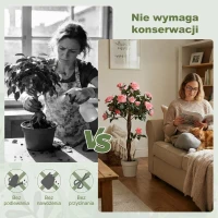 Outsunny Sztuczne Drzewo, Sztuczna Roślina w Doniczce Cementowej, Sztuczna Roślina(m-6)