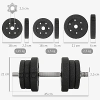 Zestaw hantli 30KG z obciążeniem do domu, stal, PU(m-3)