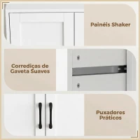 HOMCOM Armário Despenseiro de Cozinha 170 cm com Prateleiras Ajustáveis, Prateleira Aberta e Gaveta(m-8)