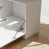 HOMCOM Computerschreibtisch mit Regal und Schrank, 150 cm, Weiß(m-8)