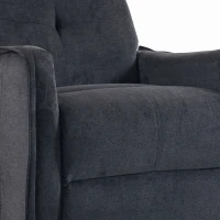 HOMCOM Poltrona Relax Reclinável Elétrica Elevatória com 2 Pontos de Massagem, Assento com Molas, Apoio para os Pés, Chenille, Preto(m-11)