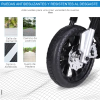 HOMCOM Moto Eléctrica Infantil Moto de Juguete Niños +3 Años Batería 6V con Luces y Música 105x52,3x62,3cm Azul(m-5)