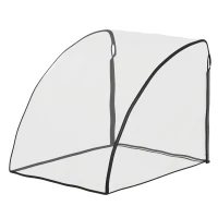 HOMCOM Osłona przeciwdeszczowa do przyczepki dziecięcej, odblaskowa, 130x75x90cm, przezroczysta(m-7)