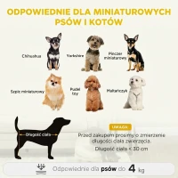 PawHut Sofa dla psa z poduszką, drewniane nogi, zmywalne podwyższone łóżko dla zwierząt, sofa dla kotów i miniaturowych psów, 40,5 x 40,5 x 33 cm, kremowa(m-4)