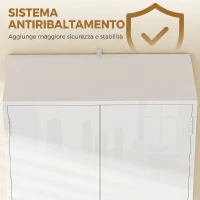 HOMCOM Mobile Bagno Alto Slim 170cm, Mobiletto Bagno Salvaspazio con 2 Armadietti con Ante, 60x30x170 cm, Bianco Lucido(m-9)